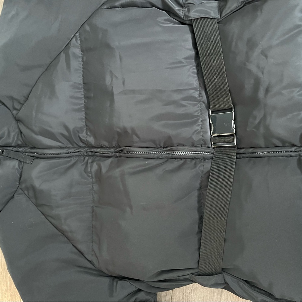 Fabletics Black Long Quilted Puffer Coat - Picture 3 of 7